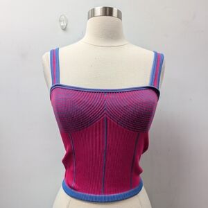 Zara Pink and Blue Tank Top
